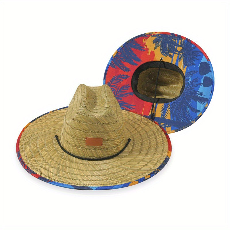 Boho Wide Brim Sun Hat Straw Hat UV Protection Women Summer