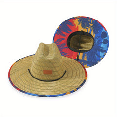 Boho Wide Brim Sun Hat Straw Hat UV Protection Women Summer