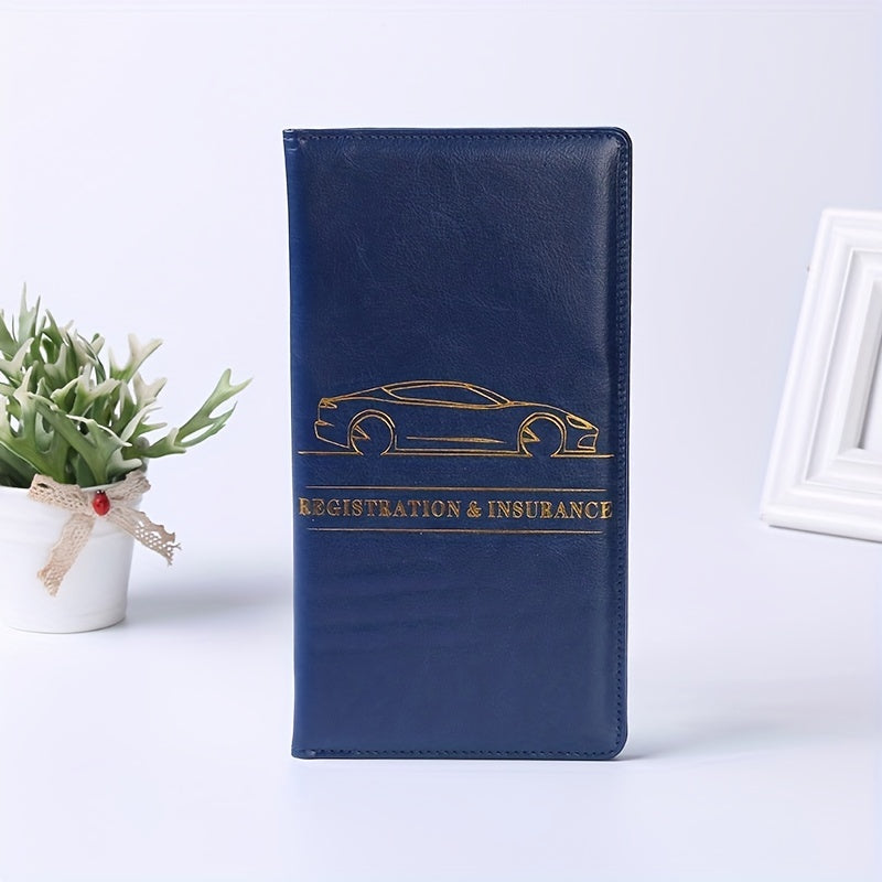 PU Leather Car Insurance Document Holder