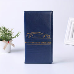 PU Leather Car Insurance Document Holder