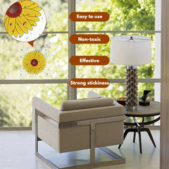 Sunflower Fly Trap Window Sticker for Indoor Use