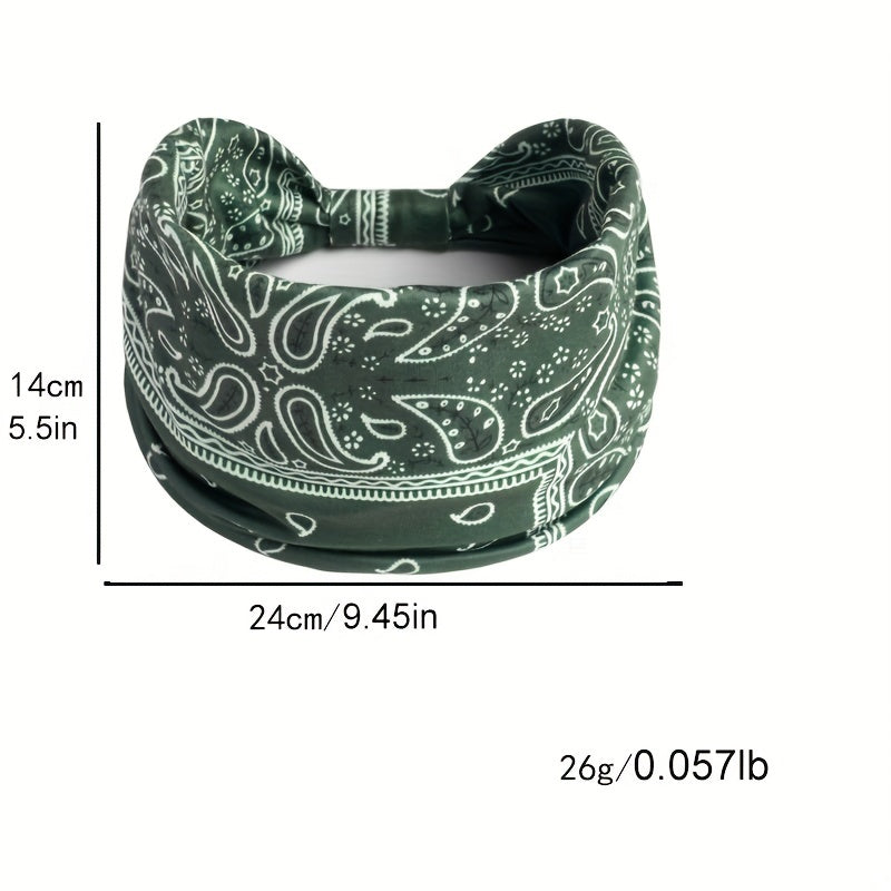 Boho Headbands For Women Stretch Wide Hair Bands Knot Turban Head Bands