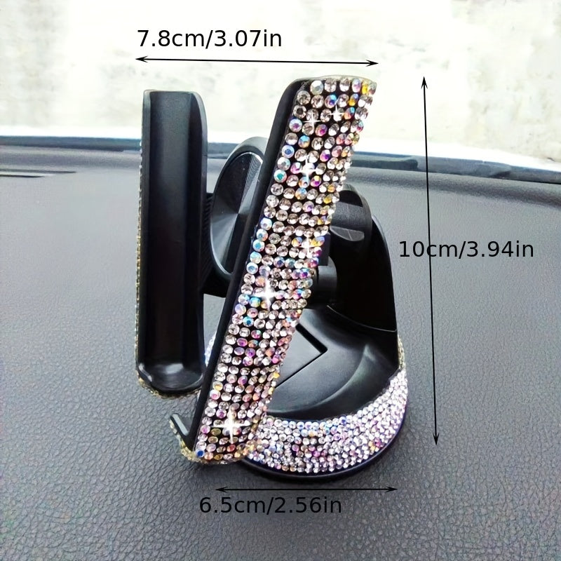 Diamond Studded Phone Holder Car Dashboard Ornament Car Accessories