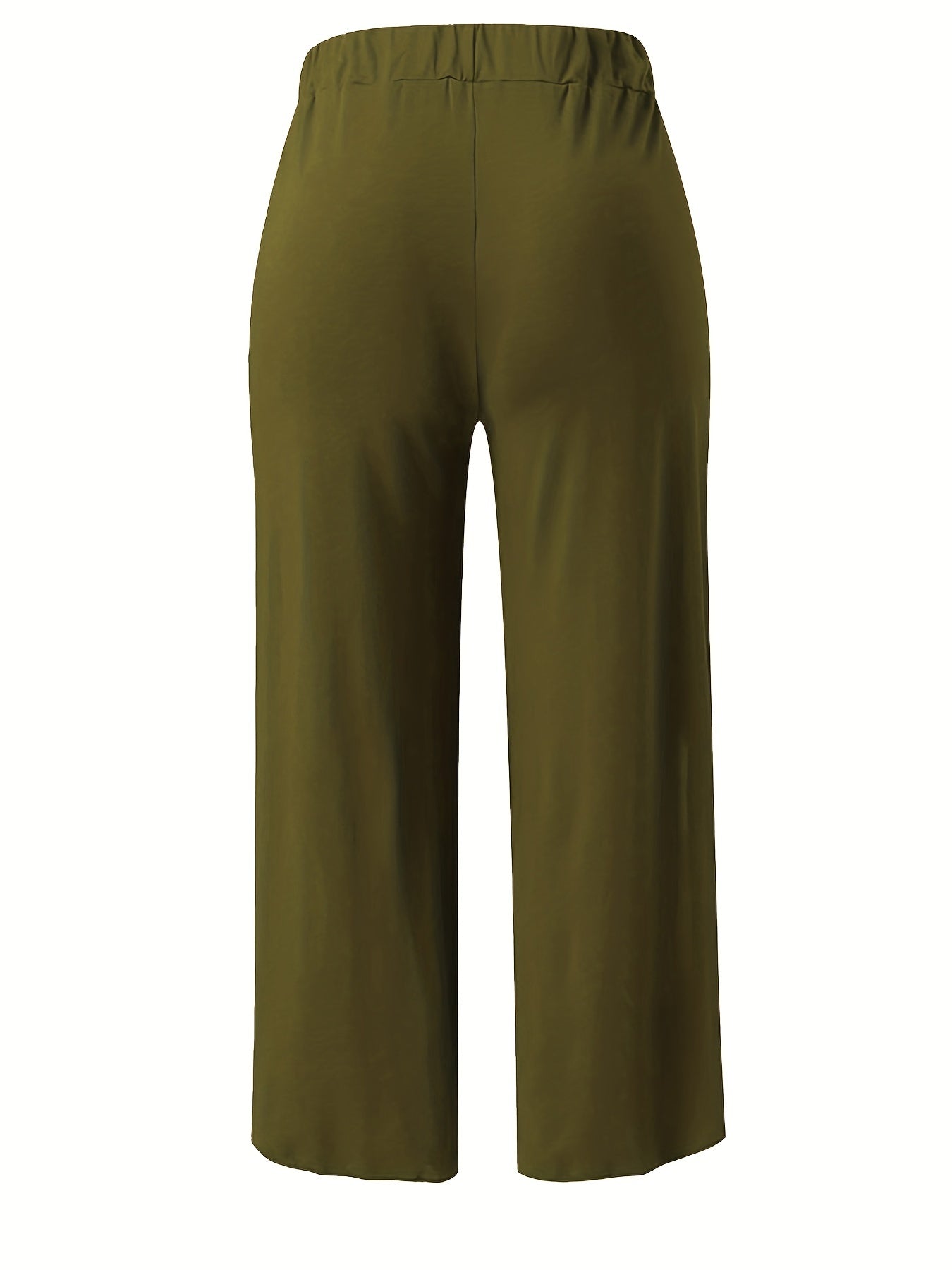 Solid Split Pants Sexy High Waist Long Length Pants Women's Clothing