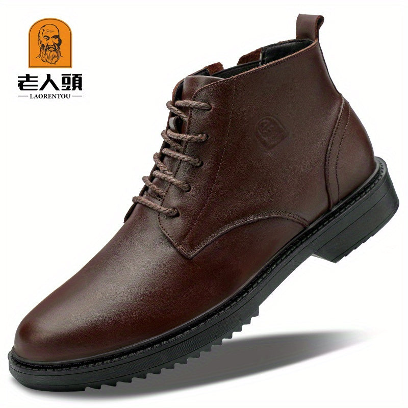 LAORENTOU Men's Round Toe Ankle Top Winter Boots