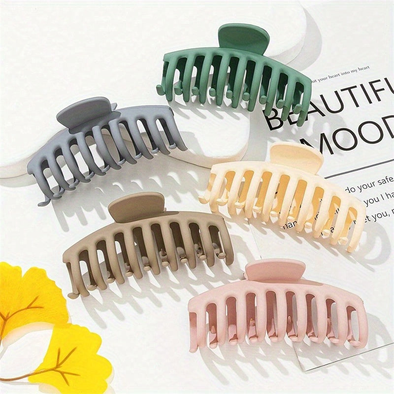 5pcs Frosted Hair Claw Women's Shark Claw Combination Set