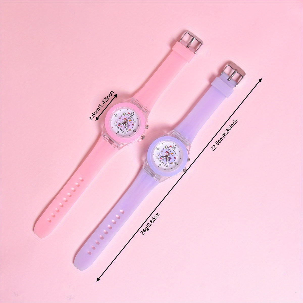 Girls' Reindeer Light Up Watch Set with Silicone Strap