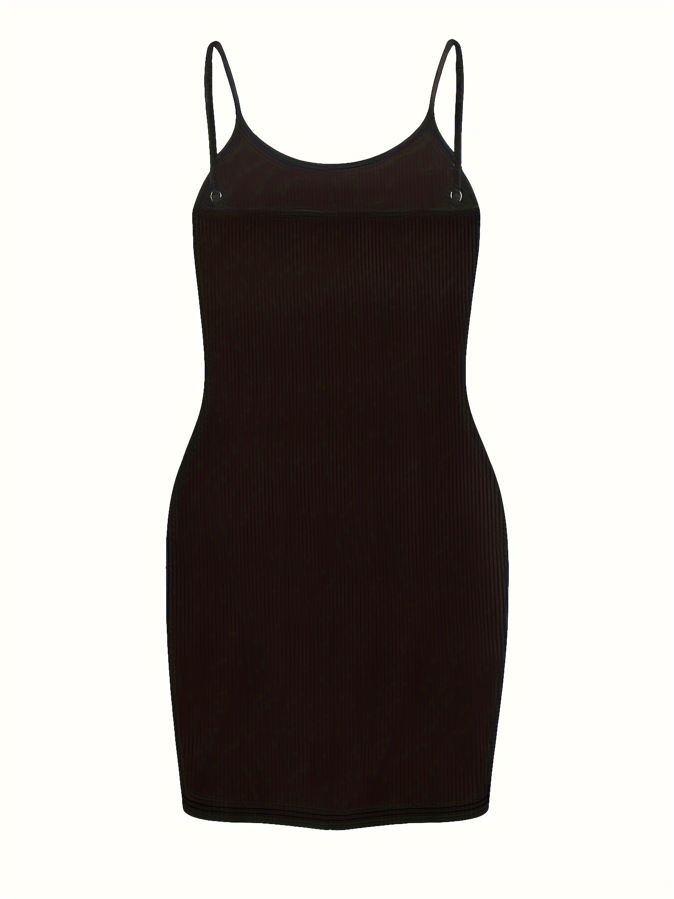  Casual Dress Women's Solid Round Neck Backless Cami Dress