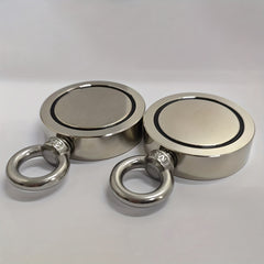 Heavy Duty Double Sided Salvage Magnet with Hanging Ring Bolt