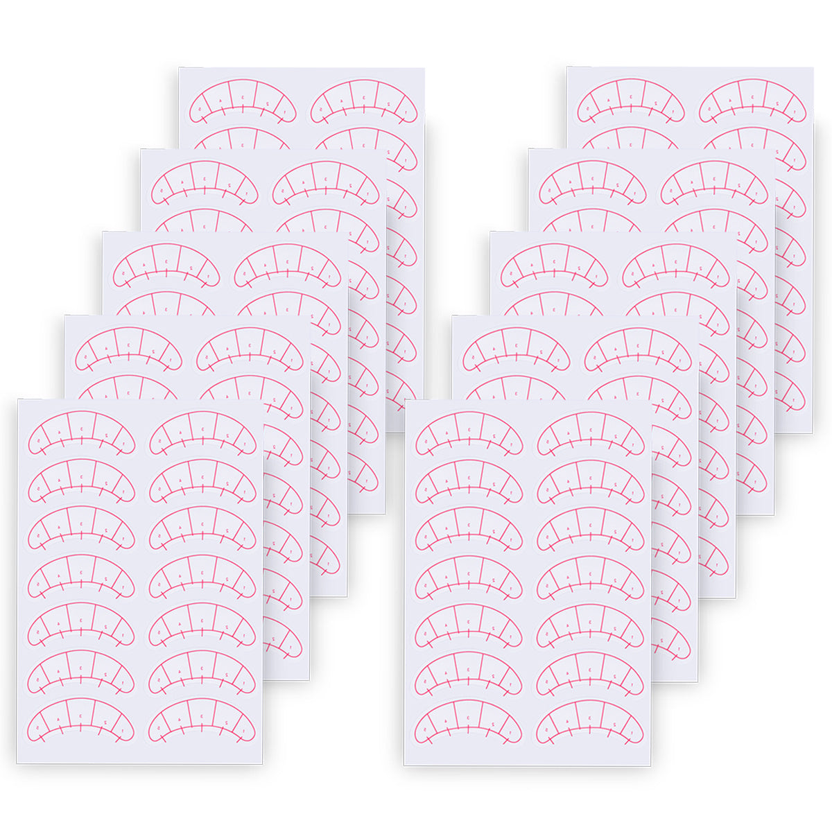 10 Sheets Eyelash Extension Paper Patches 3D Under Eye Pads