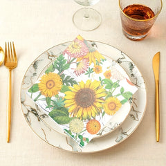 Sunflower Luncheon Napkins - 20pcs - Sunflower Theme Party Supplies