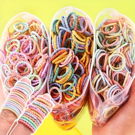 100pcs Colorful Hair Ropes for Women and Girls
