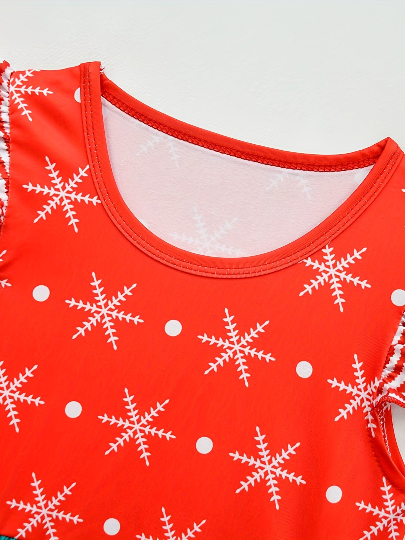 Girl's Christmas Costume Snowflake A-line Dress Kids Clothes For Party