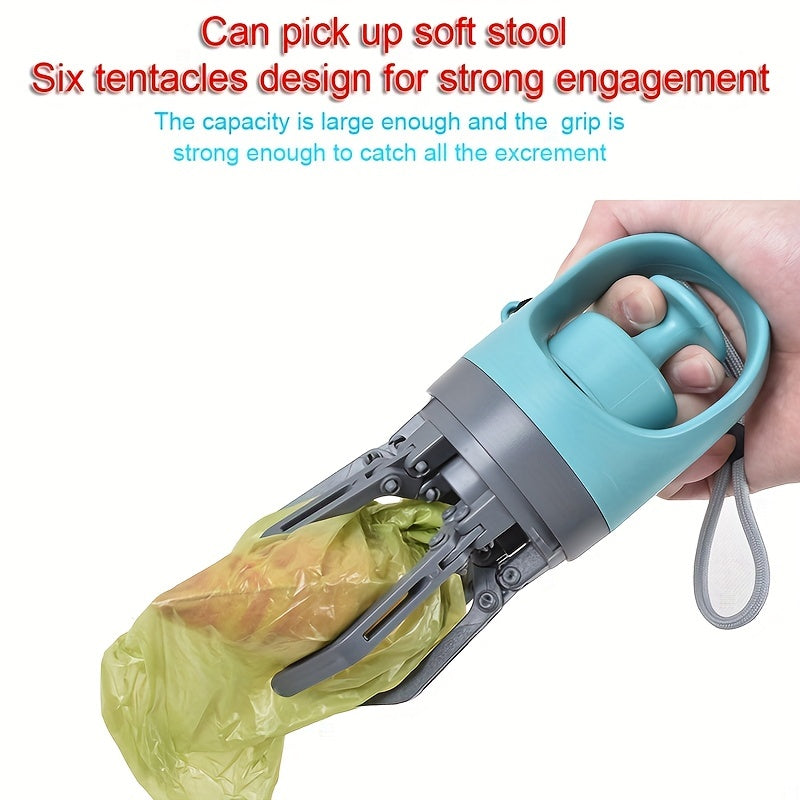 Portable Dog Poop Scooper with Built-In Bag Dispenser