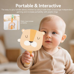 Wooden Mirror Toy with Animal Faces - Cognitive Development Gift