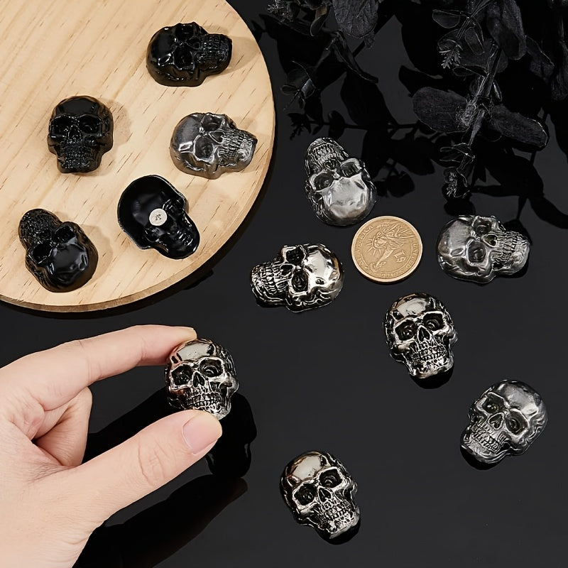 6pcs Gothic Punk Skull Shaped Metal Rivets for DIY Leather Craft