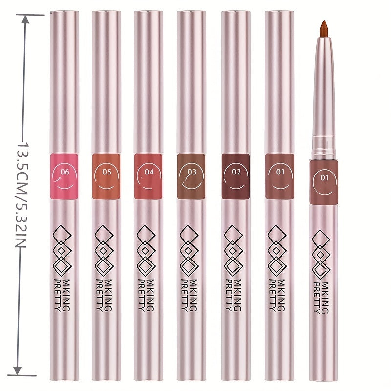 Rotating Lip Liner Lipstick Pen Waterproof Matte