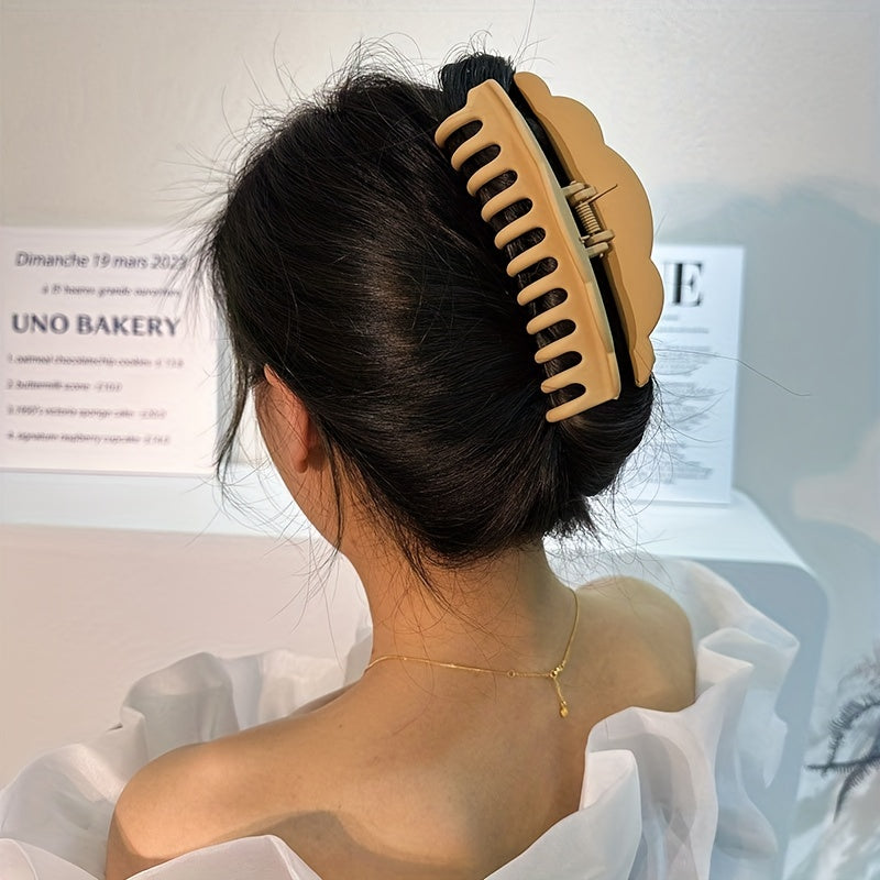 Large Shark Claw Style Solid Hair Claw Nonslip Ponytail Holder