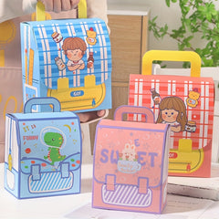 Cartoon Backpack Shaped Baking Snack Box