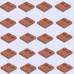 20pcs Building Block Set 2x2 Low Wall Bricks Mixed Colors