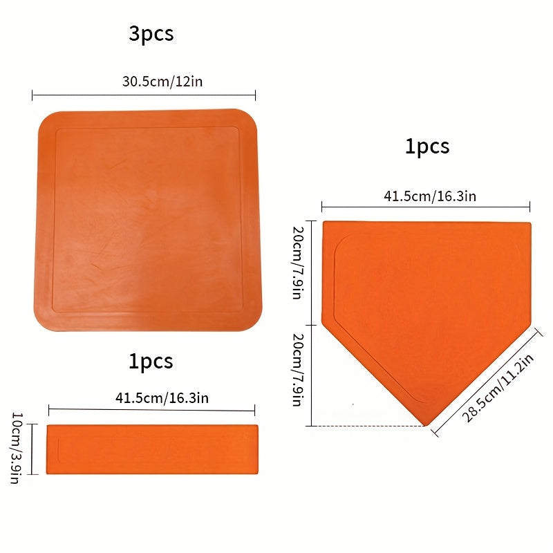 Waterproof Baseball Base Set Softball Pitcher's Plate Mat Bases Set