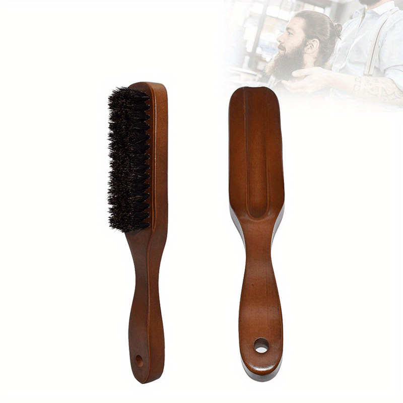 Wood Handle Cleaning Brush Hairdressing Beard Brush Barber Hair Styling Comb