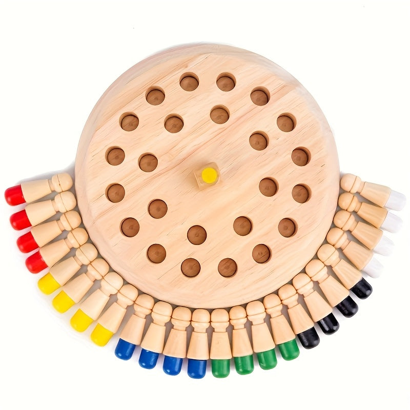 Wooden Memory Chess Fun Educational Toy for Multiple Players