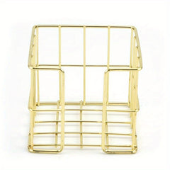 Rose Golden Sticky Note Holder Metal Cube Desktop Organizer