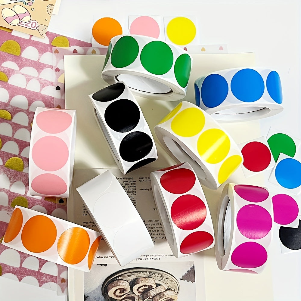1 Inch 25mm Dot Coated Paper Label Roll 500pcs