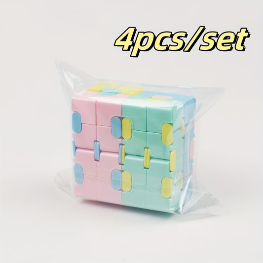 Portable Infinity Cube ABS Green Handle Top One-Handed Operation 4pcs Set