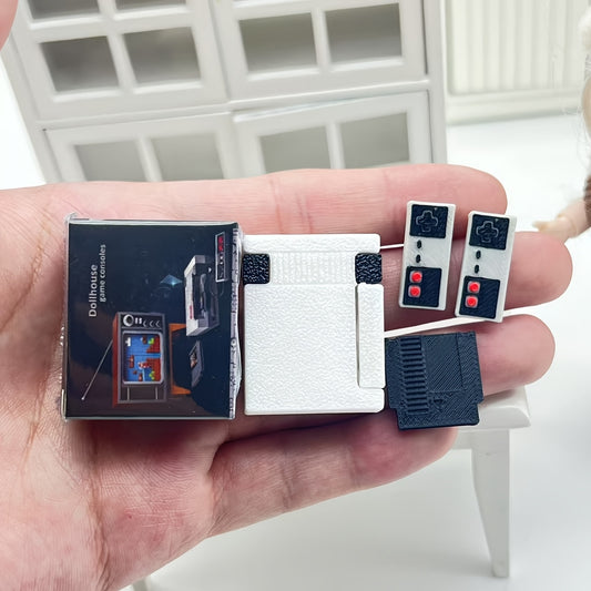 1:12 Scale DIY Dollhouse Game Console Model Retro Decor Red B