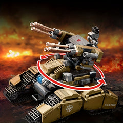 488pcs Ammunition Shower Tank Building Blocks DIY Toys