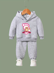 Baby Bear Print Hoodies Pants Set Spring Fall Sports Christmas Gift
