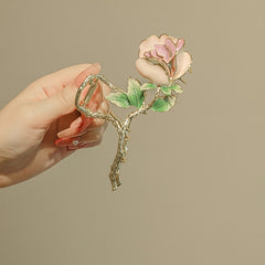 Flower Shape Hair Claw Metal Shark Claw Large Ponytail Holder