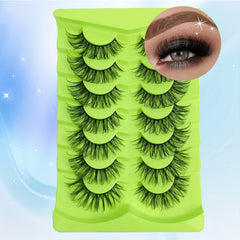 7 Pairs Cat Eye False Eyelashes Faux Mink Hair Fox Eye 3D Lashes