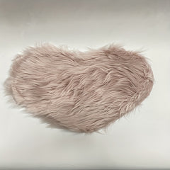 Heart Shaped Plush Faux Fur Carpet for Home Decor