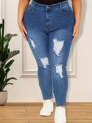  Ripped High Stretch Skinny Jeans