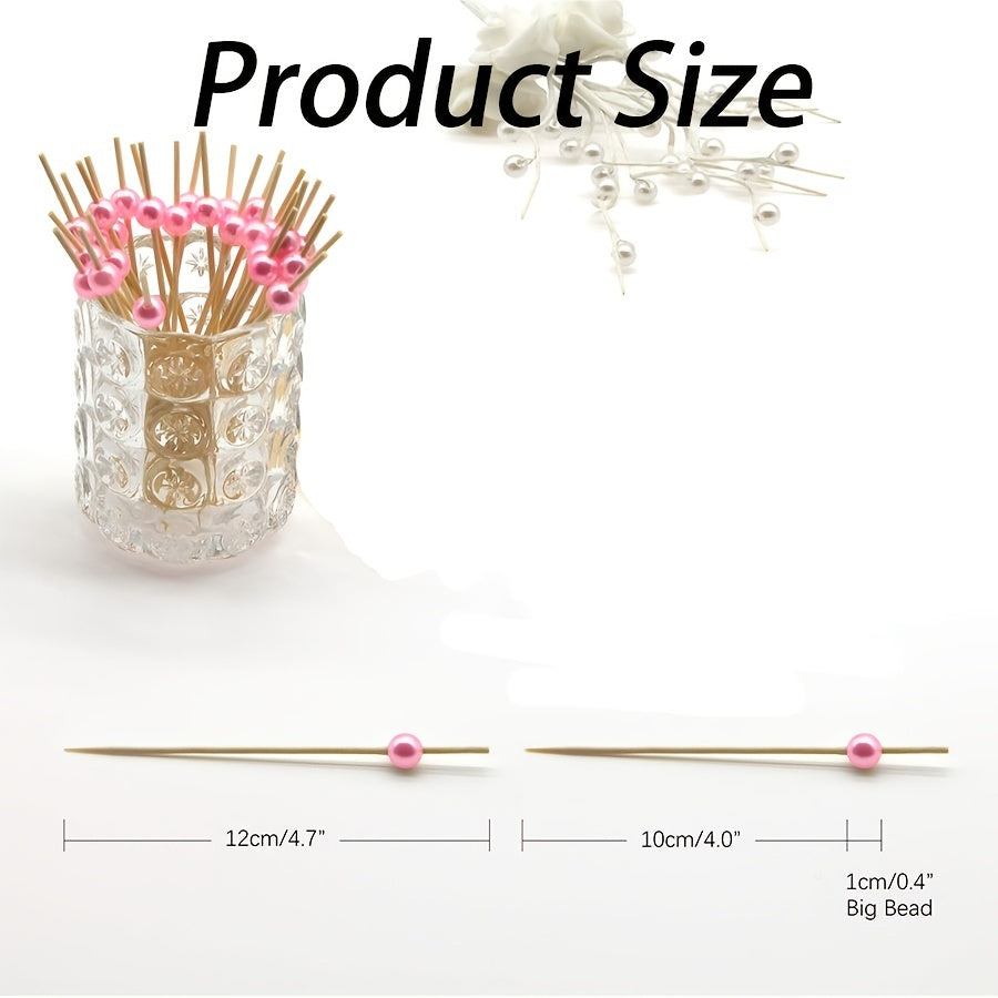 100 Bamboo Cocktail Picks Appetizer Party Food Garnish