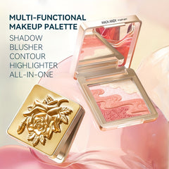Shimmering Blush Palette for Contouring Highlighting 10g