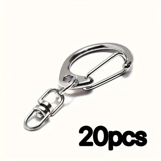 20pcs D-Shaped Keychain Buckle for Outdoor Camping Hiking