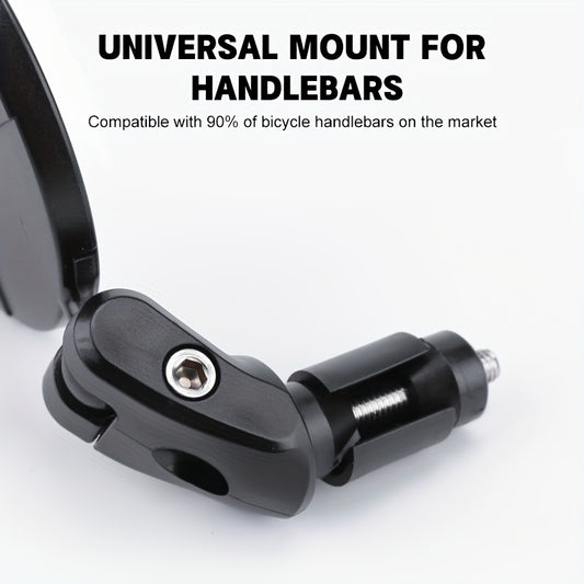 Bicycle Mirror Foldable HD Convex Mirror 360 Degree Rotatable Reflector