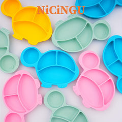 NICINGU Toddler Plates Silicone Suction Plate BPA Microwave Safe