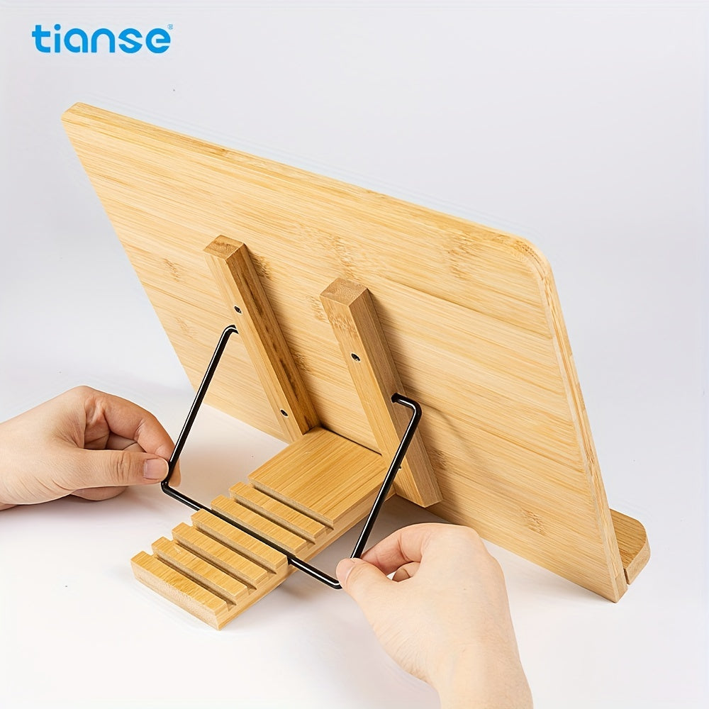 TIANSE Wooden Book Stand 28.02 X 20.02 cm Adjustable Holder
