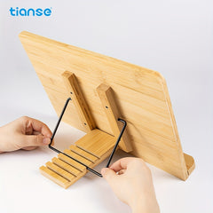 TIANSE Wooden Book Stand 28.02 X 20.02 cm Adjustable Holder