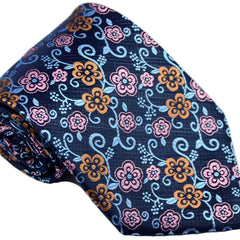 Men's Striped Floral Jacquard Necktie Business Wedding Party Great Gift