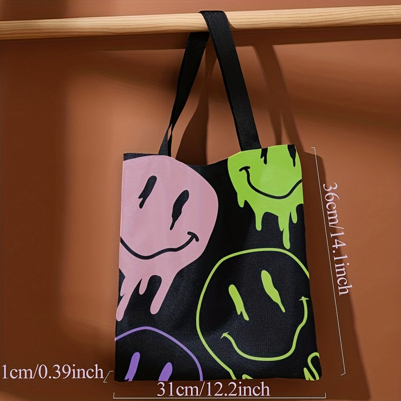 Cartoon Face Painting Tote Bag Large Travel Beach Shoulder Bag