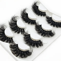 4 Pairs Fluffy Mink Faux Lashes Long Full Eyelash Extensions