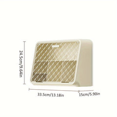 Desktop Coffee Cup Storage Rack with Dustproof Door