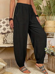  Casual Pants Women's High Rise Carrot Pants With Pockets