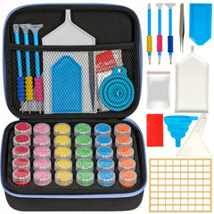 Diamond Painting Tools Organizer Kit with 60 Slots - Rhinestone Bead Storage